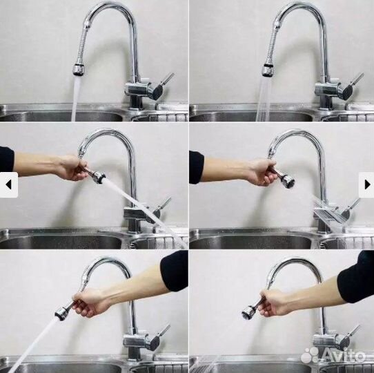 Гибкая насадка-распылитель на кран