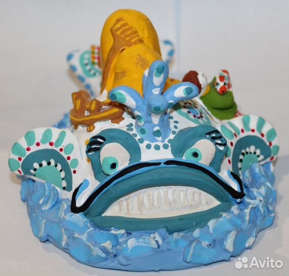 Дымковская игрушка Чудо-юдо рыба-кит. Автор М.С