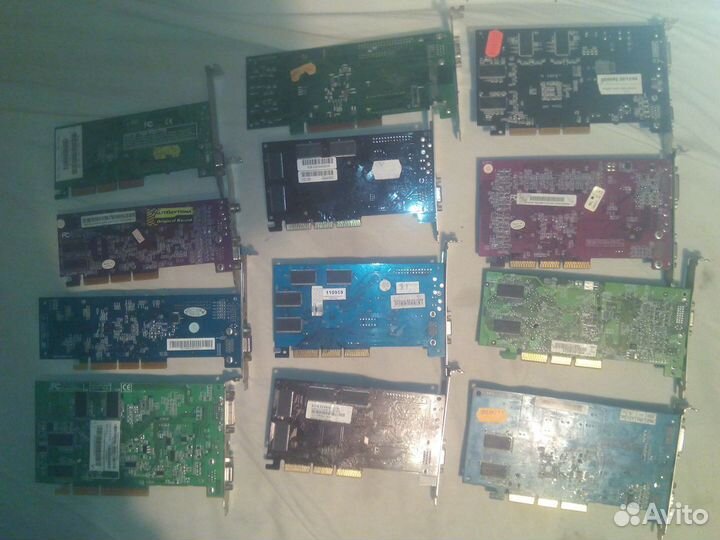 Раритетные видеокарты AGP, 12 шт