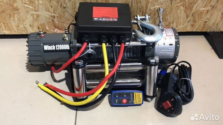 Лебедка 12V 5.5 тонн EW12000 металлический трос