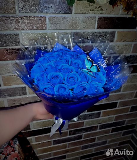 Букет из мыльных роз