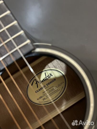 Акустическая гитара fender CD-60 Black новая