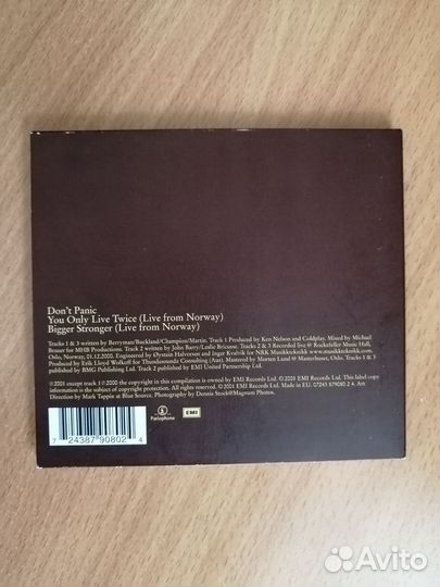 Coldplay Dont Panic CD сингл