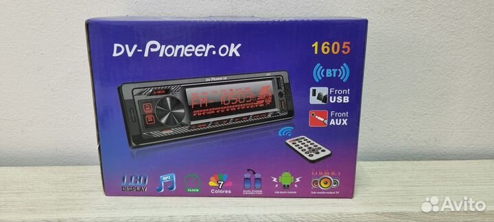 Магнитола Новая Dv Pioneer 1605 (Aux/Bt/Usb)