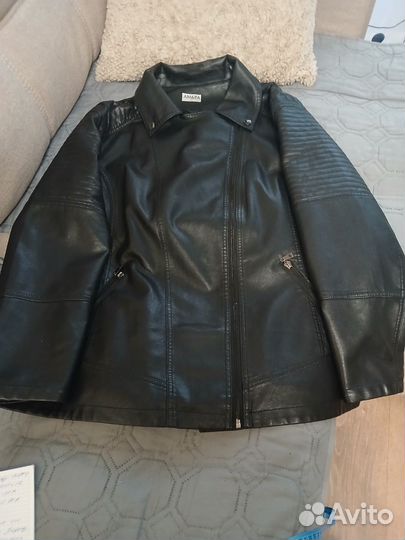 Куртка кожаная женская 54 56
