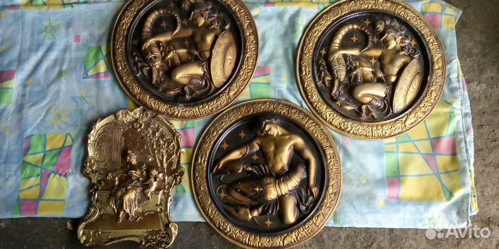 Гипсовые сувениры панно картины диаметр 36 см