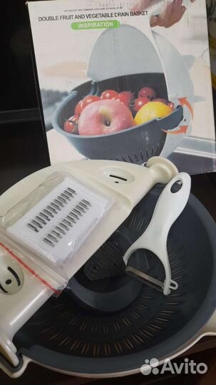 Новая терка, дуршлаг 5 насадок