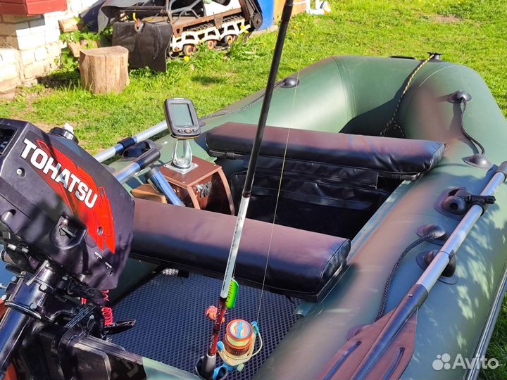 Комплект пвх лодка, Мотор Tohatsu, эхолот