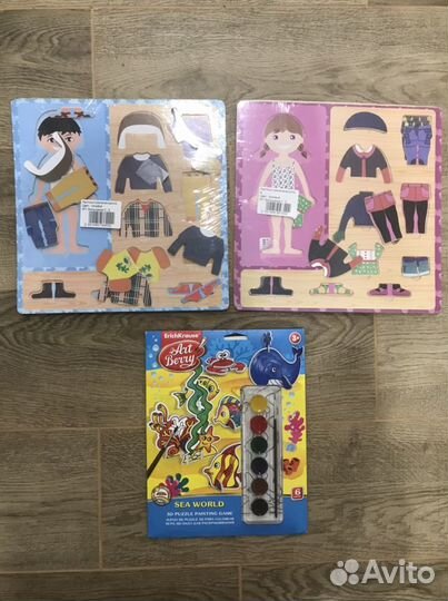 Пазлы дерево, стекло (новые)