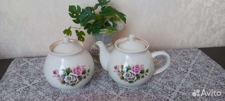 Сервиз чайный Песочное новый СССР (винтаж)