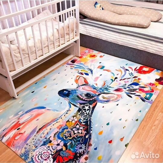 Детский безворсовый ковер из микрофибры