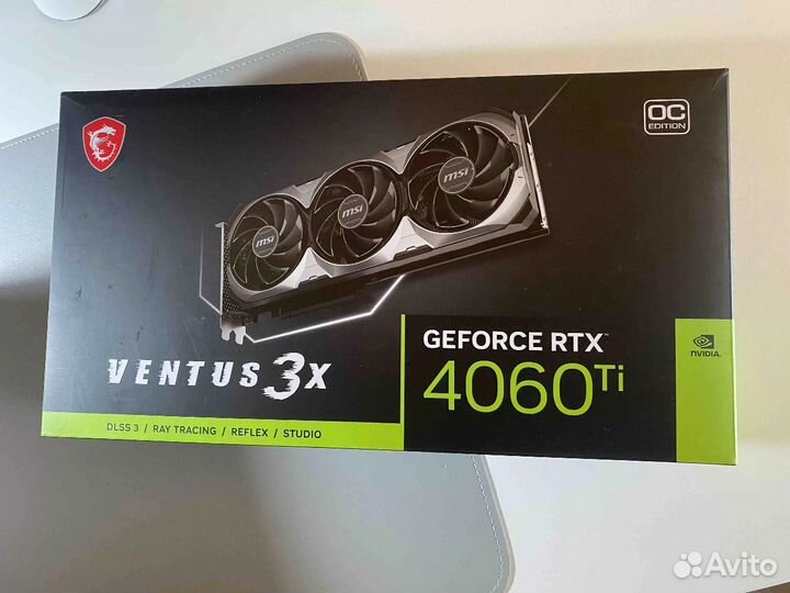 Видеокарта MSI RTX4060Ti Ventus 3X E 8G
