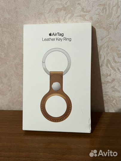 Брелок Apple AirTag Leather Key Ring Saddle Brown