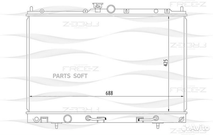 Радиатор охлаждения mitsubishi Outlander 03- MR993