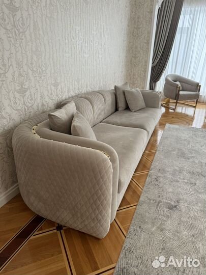 Диван 2 кресла Zebrano Турция и подставка по тв