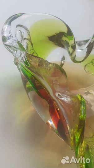 Ваза конфетница цветное стекло