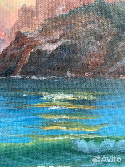 Картина маслом море
