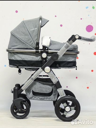 Детская коляска трансформер 3 в 1 Luxmom 600G
