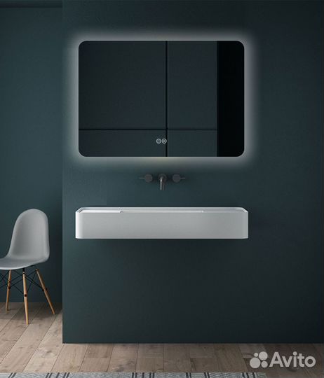 Зеркало LED VLM-3BE800-2 800х600 c сенсорным выкл