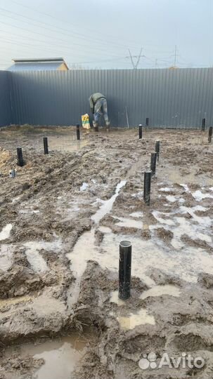 Монтаж винтовых свай