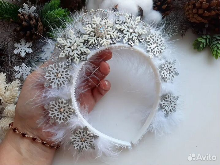 Новогодняя корона ручной работы