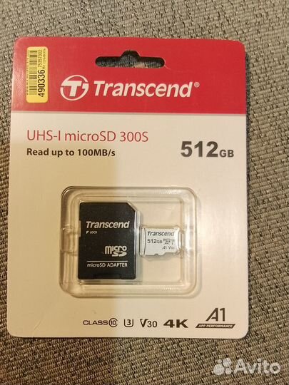 Карта памяти microsdxc Transcend 512GB