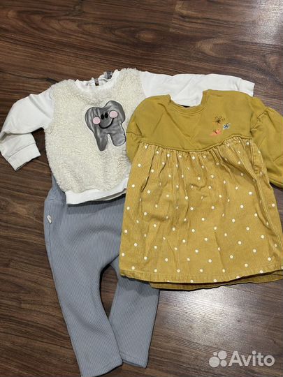 Детская одежда для девочек 80-86 пакетом