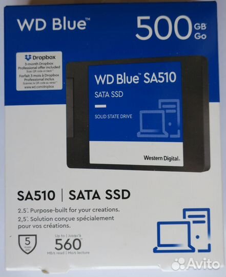 SSD WD Blue 500 Gb (в упаковке)