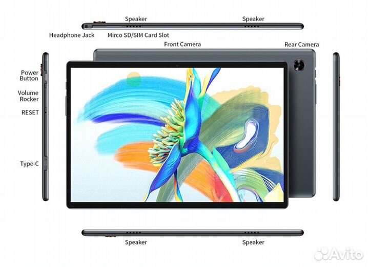 Teclast M40 Pro 6/128 10,1 4g +чехол