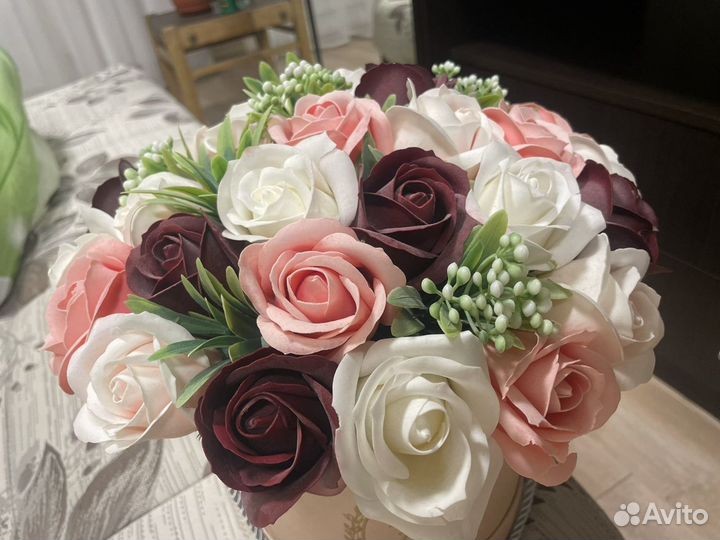 Букет из мыльных роз