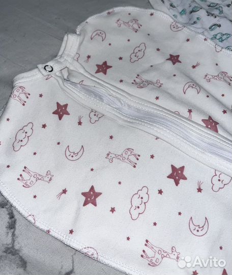 Пеленка-кокон 2 шт для новорожденных