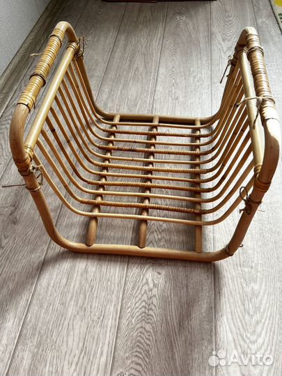 Газетница IKEA из ротанга