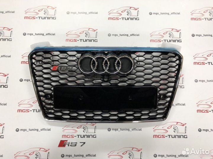 Решетка на Audi A7 10-14 гг. в стиле RS7 дизайн 1