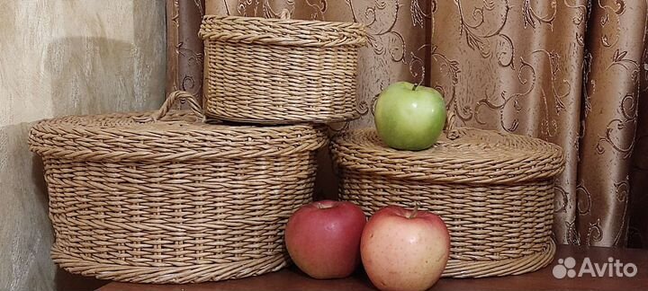 Набор плетёных коробов