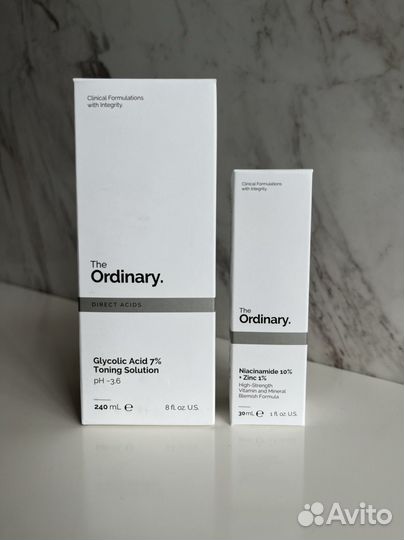 The Ordinary niacinamide 10 и Glycolic Acid 7
