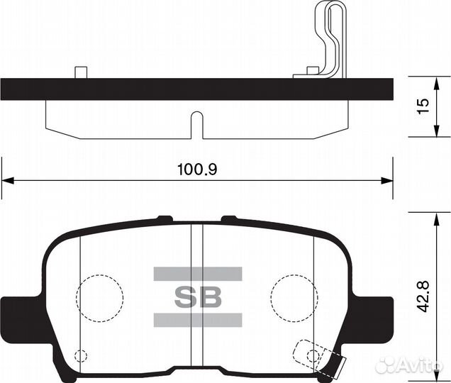 Колодки дисковые задние Honda Odyssey/MR-V/MDX/Pil