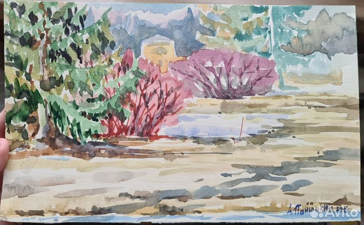 Акварель этюд 