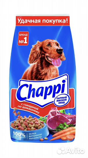 Корм для собак chappi 15 кг
