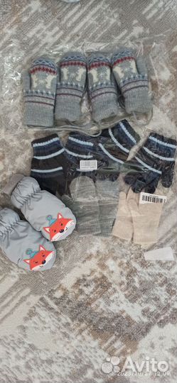 Варежки перчатки детские