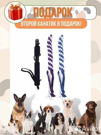 Игрушка складная удочка дразнилка для собак