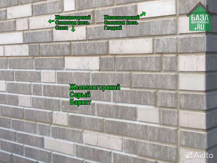 Кирпич облицовочный Железногорский