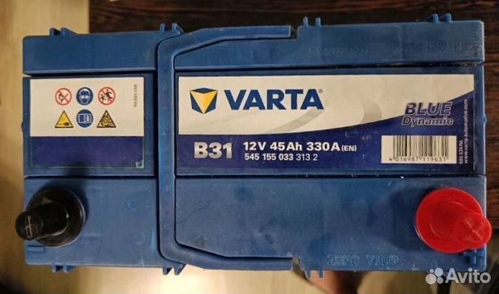 Аккумулятор бу Varta 45Ah с гарантией