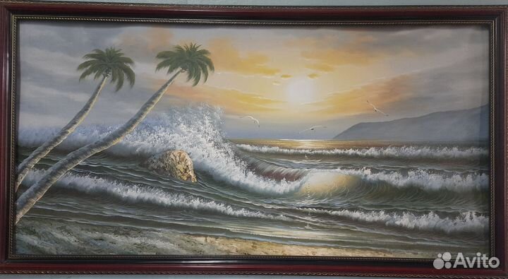 Картина маслом на холсте большая пейзаж