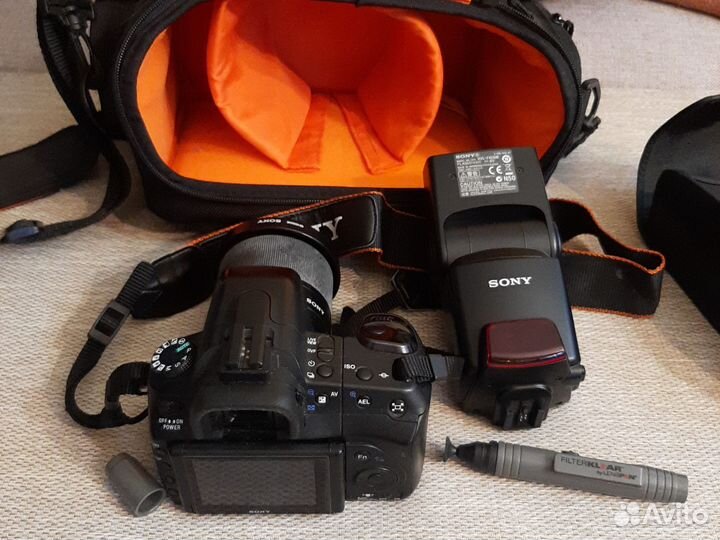 Фотоаппарат и вспышка sony