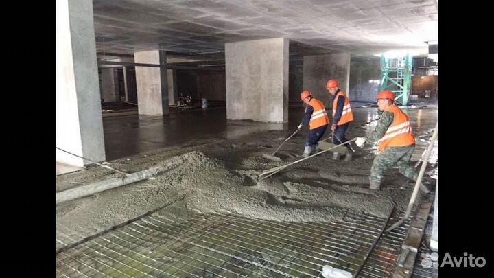 Промышленные бетонные полы для цеха (Арт 124)