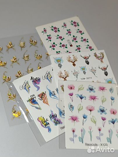 Пластины для стемпинга, наклейки для ногтей