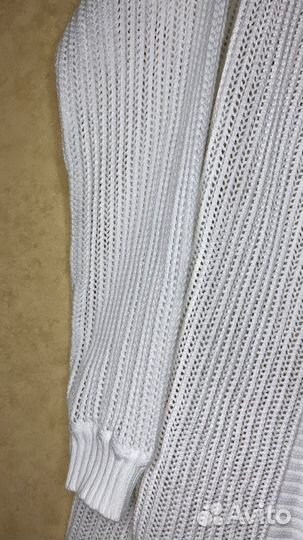 Женский кардиган длинный белый