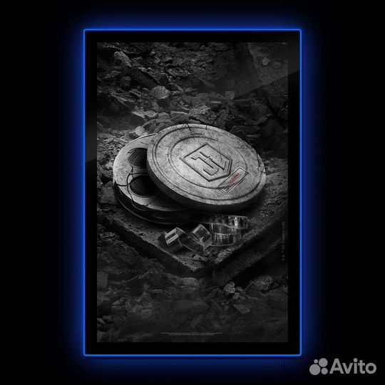 Zack Snyder’s Justice League B&W Film Can LED Post