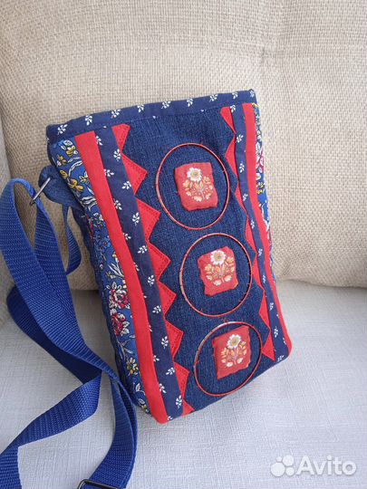 Сумочка джинсовая лоскутная