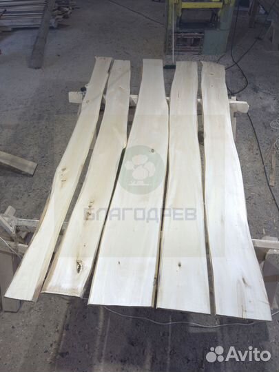 Не обрезная доска липа 2 сорт